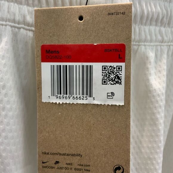 Nike Men’s Icon Shorts White Size Large - Picture 3 of 5